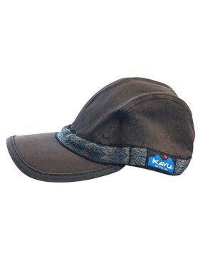 KAVU Made in USA Synthetic Strapcap Black Medium preowned Hat Cap See PICS